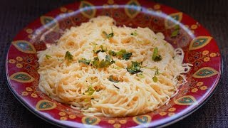 Capellini with Garlic and Butter  Italian Pasta Recipe with Molecular Gastronomy [upl. by Gnort]