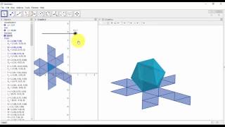 Icosahedron in Geogebra Tutorial [upl. by Yenahpets383]