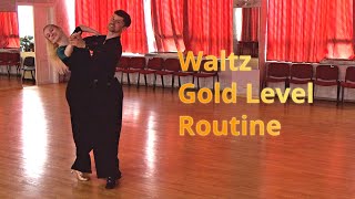 Waltz Gold Level Choreography  Running Spin Turn Whisk and Quick Wing [upl. by Akessej]