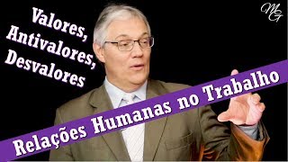 Relações Humanas no Ambiente de Trabalho  Valores Antivalores e Desvalores [upl. by Hayikat]