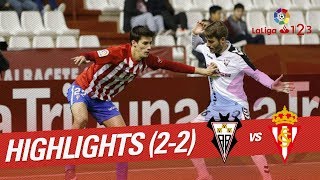 Resumen de Albacete Balompié vs Sporting de Gijón 22 [upl. by Attekal]