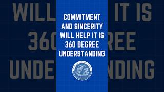 Commitment and sincerity will help it is 360 degree understanding [upl. by Tioneb]