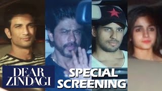 Dear Zindagi Special Screening  Shahrukh Khan Alia Bhatt Sidharth Malhotra Sushant Rajput [upl. by Panthea]