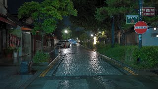 Rain Walk 전주의 비오는 밤 거리 Rainy night streets in Jeonju [upl. by Abramson76]