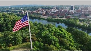 Lynchburg Virginia from the air [upl. by Landon]