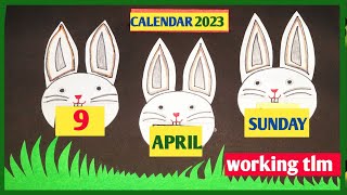 Tlm  Working model  Working Calendar Tlm  Rabbit tlm  how to make easy tlm alokeducationlife [upl. by Martynne]