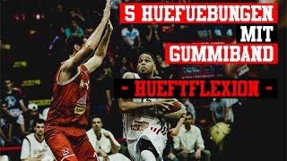 5 Hüftübungen mit Gummiband für Basketball  Hüft Flexion Psoastraining [upl. by Ennylcaj]