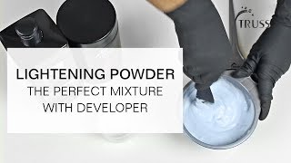 LIGHTENING POWDER  How to achieve the Perfect Mixture with Developer [upl. by Lusty392]