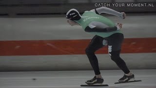 Sven Kramer techniek bocht schaatsen slowmotion speed skating technique [upl. by Eniamreg]