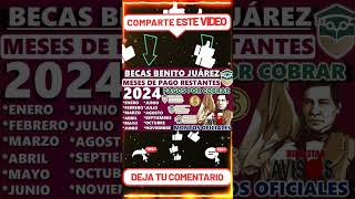 💥📌Pagos Restantes Para el año 2024 del Programa Beca Benito Juárez🗓💵💳¡Montos de pago💰 [upl. by Aan]