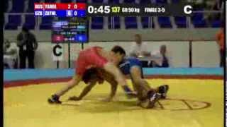 WORLD CHAMPIONSHIP WRESTLING CADET 2013 Finale 35 GR 50 Kg RUS MYARBILOV vs UZB KZAYNIDDINOV [upl. by Ritter]