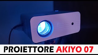 RECENSIONE Mini proiettore Akiyo 07  un proiettore piccolo ma di qualità [upl. by Refiffej]