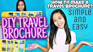 How to make a TRAVEL BROCHURE  School Project  Simple amp Easy [upl. by Geri]