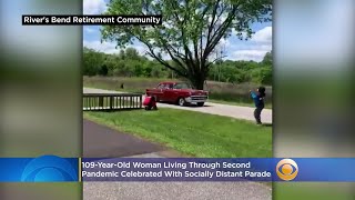 109YearOld Woman Living Through Second Pandemic Celebrates Birthday With Socially Distant Parade [upl. by Edgar286]