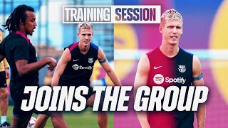 OLMO TRAINS WITH THE SQUAD  FC Barcelona Training 🔵🔴 [upl. by Lambert366]