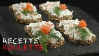 Recette  tartines saumon ricotta [upl. by Schram]