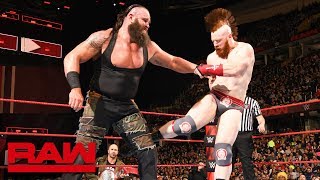 Braun Strowman vs Sheamus Raw March 26 2018 [upl. by Olodort668]