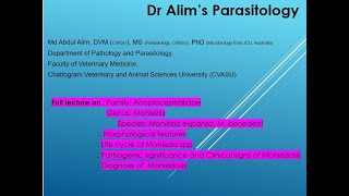 Cestode FamilyAnoplocephalidaeMoniezia expansaMoniezia benedeniMonieziosisTapeworm infestation [upl. by Irab]