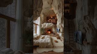 Snow and Fireplace Sounds relax shorts calmsleep cozyhome cozyatmosphere wintercalm snowfall [upl. by Nnaeus]