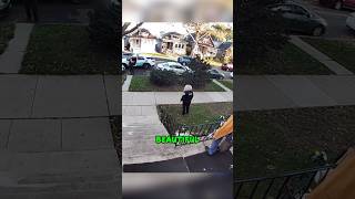 Chicago Cop Couldn’t Control Himself Around Halloween Decorations 😂 shorts [upl. by Nnayrb]