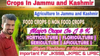 Crops In Jammu and Kashmir  Horticulture  Sericulture  Floriculture  Apiculture  Schemes [upl. by Imoin]