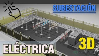 La Subestación Eléctrica en 3D Partes y Componentes   Instalación Eléctrica de Fase   Conecvid [upl. by Suzetta]