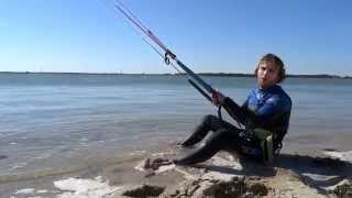 kiteboarding lesson  how to waterstart  One Launch Kiteboarding [upl. by Lede280]