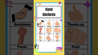 Hand Gestures in English  The Study Corner  english shorts [upl. by Skiba]