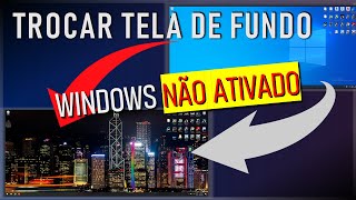 Shorts COMO TROCAR TELA DE FUNDO DE WINDOWS NÃO ATIVADO EM MENOS DE 10 SEGUNDOS [upl. by Dannie64]