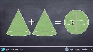 Visualizing the Volume of a Sphere Formula  Deriving the Algebraic Formula With Animations [upl. by Baecher494]