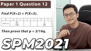 SPM SEBENAR 2021  Add Math Paper 1 Q12  Probability Distribution Taburan Kebarangkalian [upl. by Oderfigis]