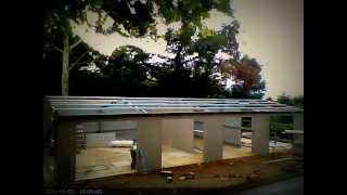 Timelapse  My 4 car garage being built in minutes [upl. by Desirea]