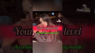 Angry 😡 level  According to your birthday month tranding aestheticvideo shortvideo speedup [upl. by Clyve]