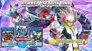 BORREL LINK ROKKET Deck  Best 30 Card Revolver Borreload Link  YuGiOh Duel Links [upl. by Resee]