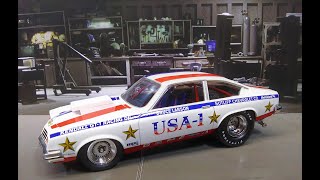 1974 CHEVY VEGA USA1 PRO STOCK DRAG CAR BRUCE LARSON 125 SCALE MODEL KIT BUILD REVIEW MPC828 MPC [upl. by Madelene]