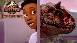 Hide and Seek From a Carnotaurus  JURASSIC WORLD CAMP CRETACEOUS  Netflix [upl. by Queridas160]