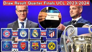 Predictions Draw Results Quarter Finals UEFA Champions League Season 20232024 [upl. by Goode]