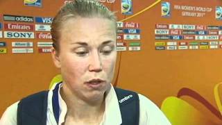 VM 2011 Sara Larsson utsedd till matchens spelare [upl. by Zullo]