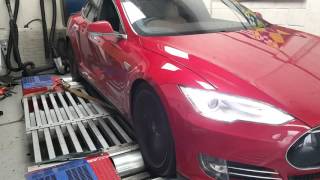 Tesla Model S P85D Dyno Real Horsepower [upl. by Sirois]