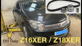 Vauxhall  Opel 16 petrol timing belt replacement Z16XER Z18XER [upl. by Fadden377]