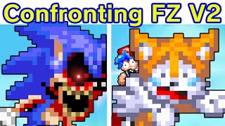 Friday Night Funkin SonicEXE Confronting Yourself Final Zone V2 GoodBad Ending FNF ModTails [upl. by Laveen]