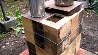 Rocket Stove Ideas 33  Brick Box Rocket Stove [upl. by Acinom271]