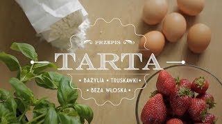 Tarta truskawkowobazyliowa z bezą włoską przepis video [upl. by Sackville]