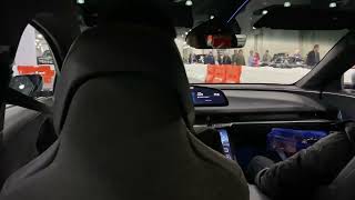 Lucid Car at New York Auto Show test drive [upl. by Ahsenahs935]