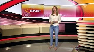 Mareile Höppner  Brisant HD  04052016  White Blouse Blue Tight Jeans amp Beige Heels [upl. by Sella]