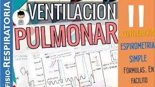 Ventilación Pulmonar VOLÚMENES CAPACIDADES Fórmulas ESPIROMETRIA Fisiología Respiratoria  P2 [upl. by Geno762]