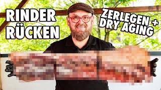 Metzger erklärt Rinderrücken und Dry Aging 🛑 Alle Cuts aus dem Rinderrücken [upl. by Neret405]