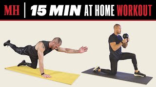 15 Min FullBody Workout You Can Do From Home  Mens Health [upl. by Leihcim879]