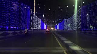 Kolkata Park Street Beach Durga Puja 2024 lighting [upl. by Eeralih]