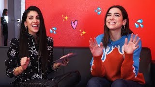 DUA LIPA doet GUESS THE SONG challenge  Anna Nooshin [upl. by Namolos733]